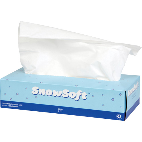 Papier-mouchoir de premi&egrave;re qualit&eacute; Snow Soft, 2 pli, 7,4" lo x 8,4" la, 100 feuilles/boîte MAS Chibougamau