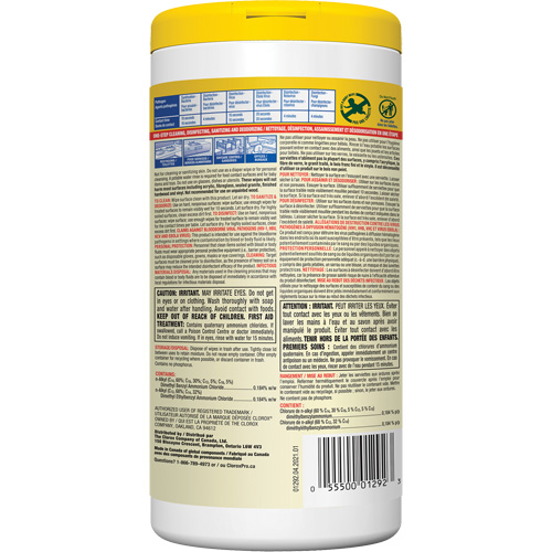 Lingettes d&eacute;sinfectantes, 75 lingettes MAS Chibougamau