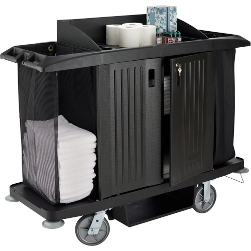Executive Full-Size Housekeeping Cart with Doors MAS Chibougamau