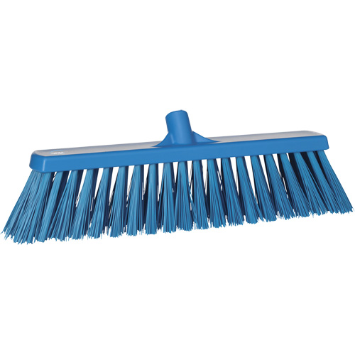 Heavy-Duty Push Broom, Stiff Bristles, 20", Polyester, Blue MAS Chibougamau