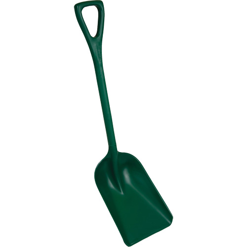 Pelle monobloc perceptible par d&eacute;tecteur de m&eacute;tal, Lame 10" x 14", Longueur de 37-1/2", Plastique, Vert MAS Chibougamau