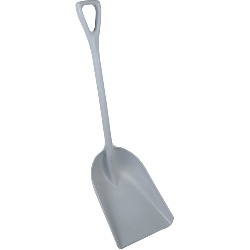 One-Piece Metal Detectable Shovel, 13-3/4" x 17" Blade, 42-1/2" Length, Plastic, Grey MAS Chibougamau