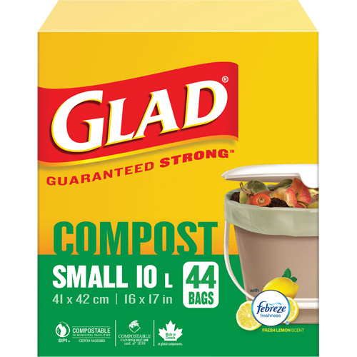 Petits sacs de compostage, R&eacute;gulier, 17" lo x 16" la, Brun, Capacit&eacute; de 10 L (3 gal.) MAS Chibougamau