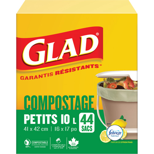 Petits sacs de compostage, R&eacute;gulier, 17" lo x 16" la, Brun, Capacit&eacute; de 10 L (3 gal.) MAS Chibougamau