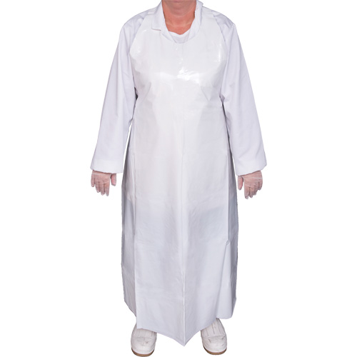 Top Dog 8 Mil. Apron, Polyurethane, 50" L x White MAS Chibougamau