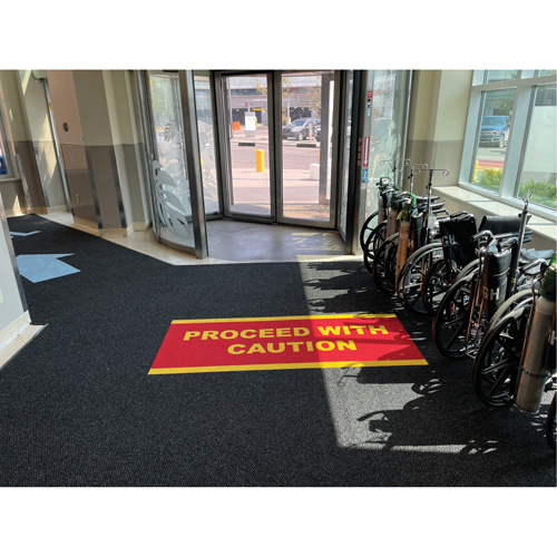 Supreme Knob Entrance Matting, Wiper/Scraper, 13-5/12' x 75-1/2' x 7/16", Charcoal MAS Chibougamau