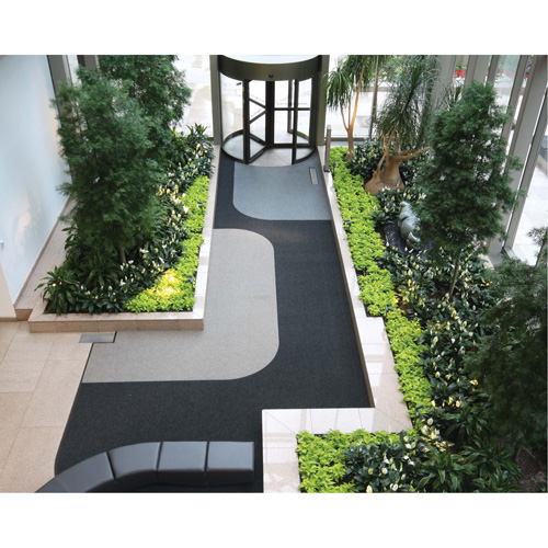 Supreme Knob Entrance Matting, Wiper/Scraper, 13-5/12' x 75-1/2' x 7/16", Charcoal MAS Chibougamau