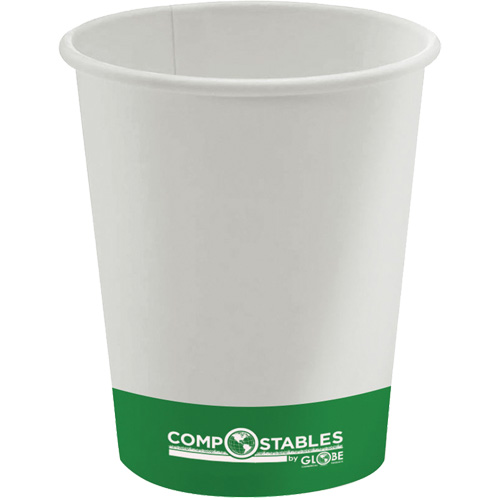 Single Wall Hot/Cold Compostable Paper Cups, 8 oz., Multi-Colour MAS Chibougamau