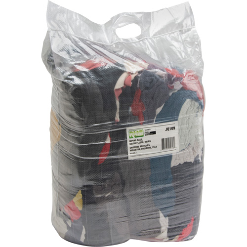 Recycled Material Wiping Rags, Fleece, Mix Colours, 25 lbs. MAS Chibougamau