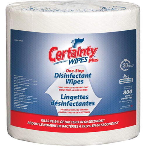 Plus Disinfectant Wipes, 7-9/10" x 5-9/10", 800 Count MAS Chibougamau