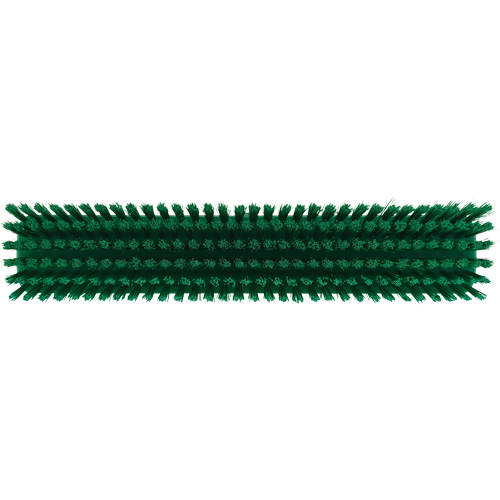 Push Broom Head, Fine/Stiff Bristles, 16-1/2", Polyester/Polypropylene, Green MAS Chibougamau