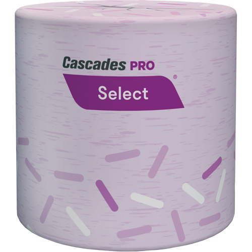 PRO Select&reg; Bathroom Tissue, 1 Ply, 1000 Sheets/Roll, White MAS Chibougamau