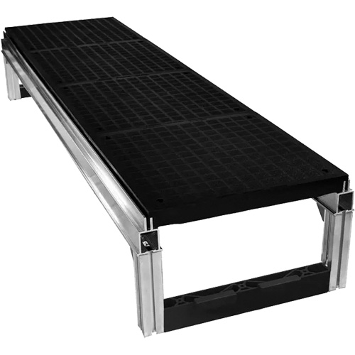 Trousse de plateforme de travail modulaire en aluminium lisse FOUNDATION, 36" la x 72" pr, Capacit&eacute; de 400 lb, Enti&egrave;rement soud&eacute; MAS Chibougamau