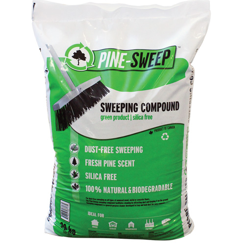 Pine Sweep Biodegradable Sweeping Compound, Bag, 44 lbs. (20 kg) MAS Chibougamau