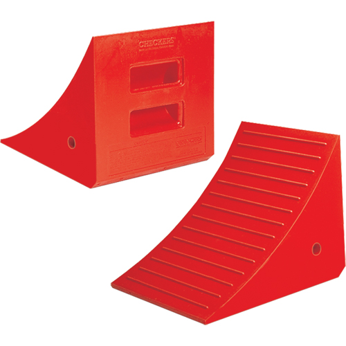 Heavy-Duty Wheel Chocks, Polyurethane, Orange, 14" W x 17" D x 14" H MAS Chibougamau