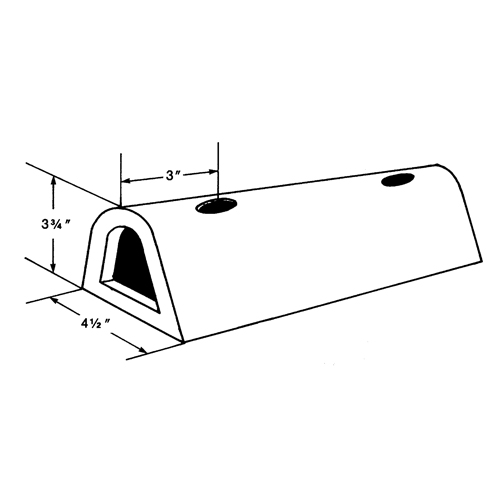 D&eacute;fenses de quai en caoutchouc refoul&eacute;, Caoutchouc, 4-1/2" la x 12" lo x 3-3/4" p MAS Chibougamau