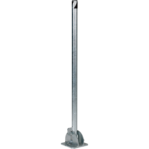 Butoirs repliables, Acier, 42" h x 1-3/4" la, Argent MAS Chibougamau