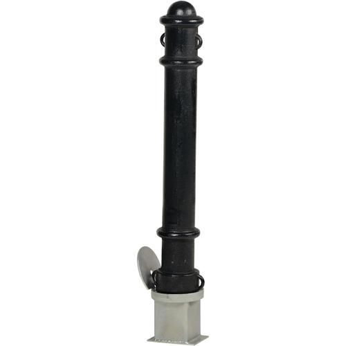 Removable Ornamental Bollards, Steel, 40" H x 4-1/2" W, Black MAS Chibougamau