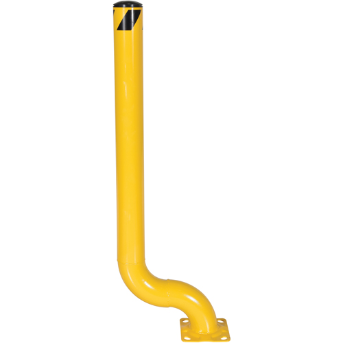 Offset Bollard, Steel, 54" H x 4-1/2" W, Yellow MAS Chibougamau