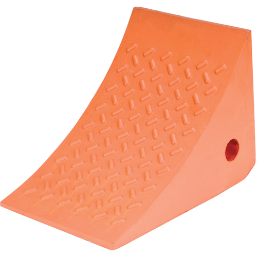 Wheel Chocks, Urethane, Orange, 8" W x 11" D x 8" H MAS Chibougamau