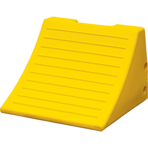 Heavy-Duty Wheel Chocks, Polyurethane, Safety Yellow, 15-1/10" W x 15" D x 11" H MAS Chibougamau