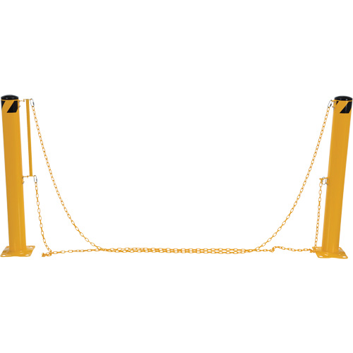 Syst&egrave;me de bornes de protection et chaînes pour quai, Acier, 42" h x 6-5/8" la, Jaune MAS Chibougamau