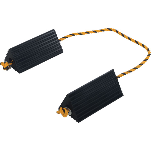 Airline Wheel Chock, 5" x 10" x 4-1/2", Black MAS Chibougamau