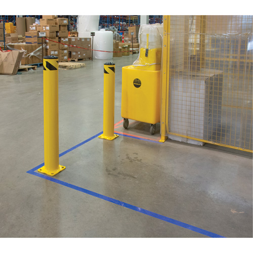 Butoir de s&eacute;curit&eacute;, Acier, 36" h x 5-1/2" la, Jaune MAS Chibougamau
