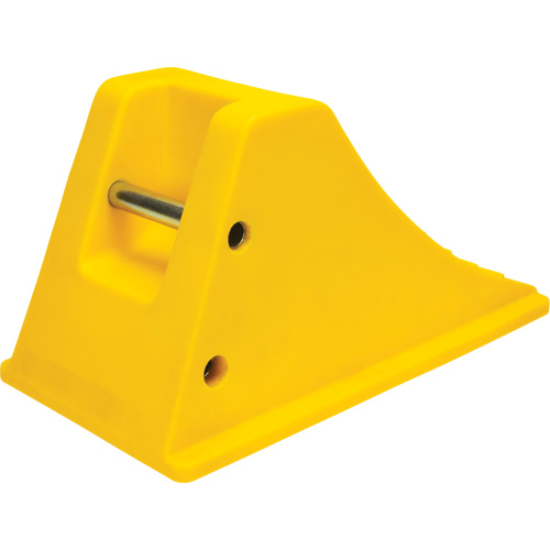 Cales de roue avec surface antid&eacute;rapante en aluminium, Polyur&eacute;thane, Jaune s&eacute;curit&eacute; OSHA, 11-1/4" la x 21" p x 12-1/4" h MAS Chibougamau