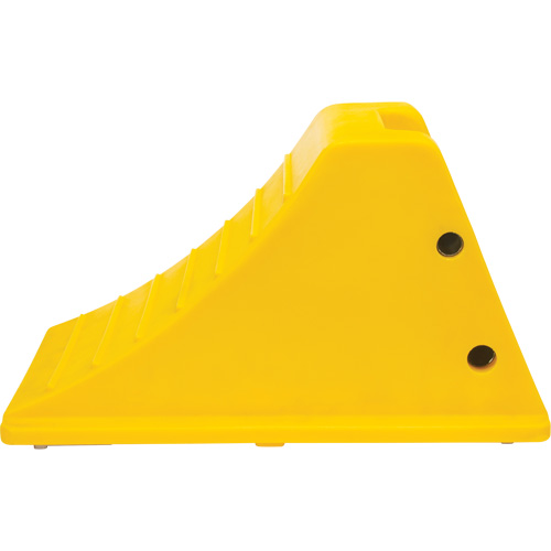 Cales de roue avec surface antid&eacute;rapante en aluminium, Polyur&eacute;thane, Jaune s&eacute;curit&eacute; OSHA, 11-1/4" la x 21" p x 12-1/4" h MAS Chibougamau