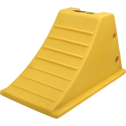 75 Ton Large Equipment Wheel Chock with Grip Pads, Urethane, Yellow MAS Chibougamau