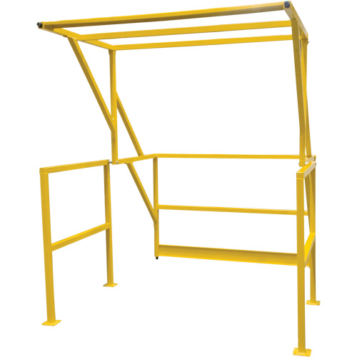 Mezzanine Safety Gate, 70" L x 77" H, 78" Raised, Yellow MAS Chibougamau
