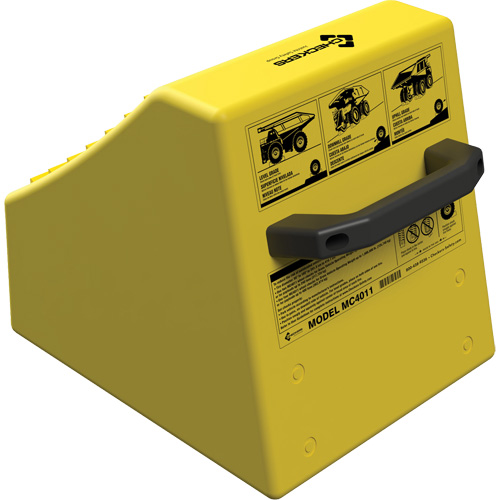 Checkers Safety Heavy-Duty Ultra Class Mining Wheel Chock without Bracket, HDPE, Yellow, 14-1/2" W x 17-1/2" D x 16" H MAS Chibougamau