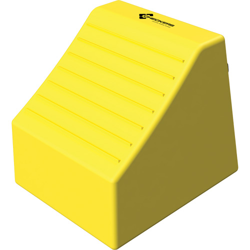 Checkers Safety Heavy-Duty Ultra Class Mining Wheel Chock without Bracket, HDPE, Yellow, 14-1/2" W x 17-1/2" D x 16" H MAS Chibougamau