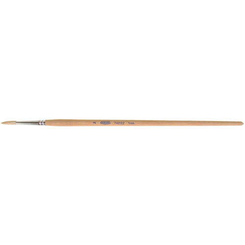 Pure White Bristle Round Marking Paint Brush, 3/16" Brush Width, White China, Wood Handle MAS Chibougamau