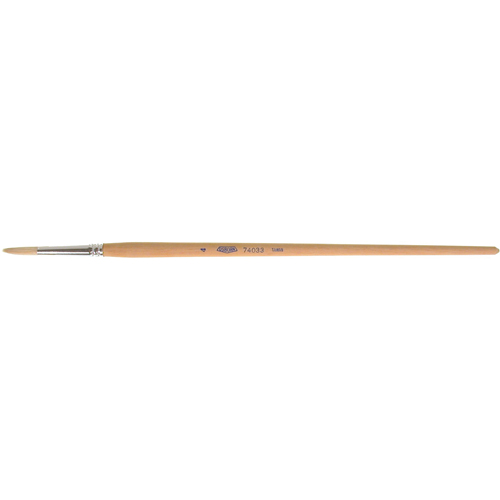 Pure White Bristle Round Marking Paint Brush, 7/32" Brush Width, White China, Wood Handle MAS Chibougamau
