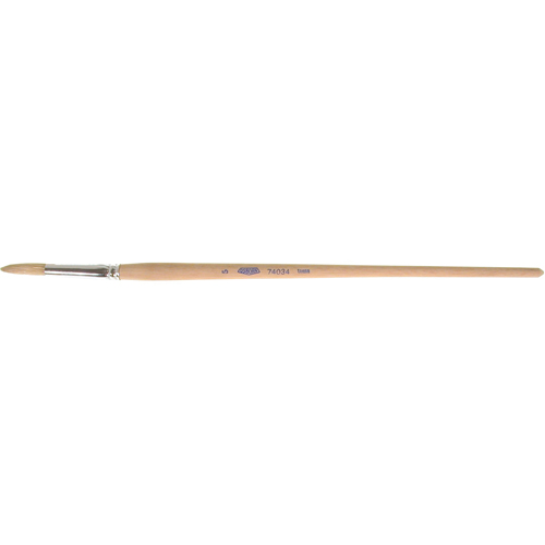 Pure White Bristle Round Marking Paint Brush, 1/4" Brush Width, White China, Wood Handle MAS Chibougamau