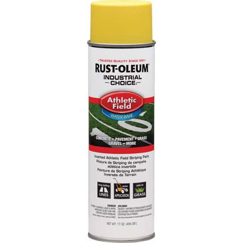 Peinture pour traçage de ligne pour terrain de gymnastique Industrial Choice AF1600, Jaune, 17 oz, Canette a&eacute;rosol MAS Chibougamau