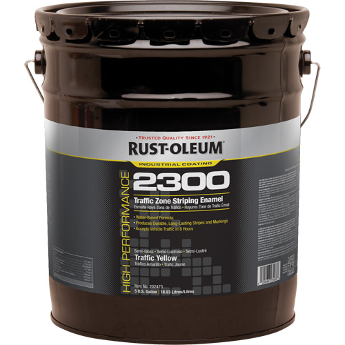 Peinture pour traçage de ligne invers&eacute;e Syst&egrave;me 2300 &agrave; haut rendement, Jaune, 5 gal., Seau MAS Chibougamau