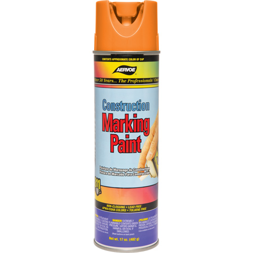Construction Marking Paint, 17 oz., Aerosol Can MAS Chibougamau