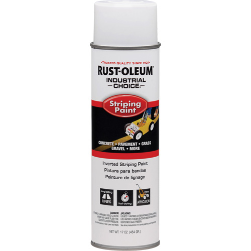 Industrial Choice&reg; S1600 System Inverted Striping Spray Paint, White, 18 oz., Aerosol Can MAS Chibougamau