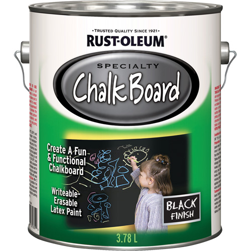 Specialty Chalk Board Paint, 3.78 L, Gallon, Black MAS Chibougamau