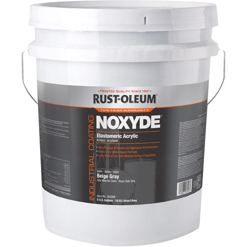 Noxyde Elastomeric Acrylic Coating, 5 gal., Pail, Grey MAS Chibougamau