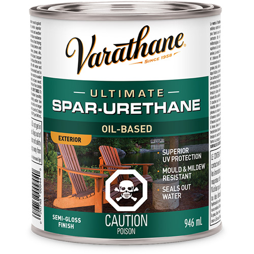Rev&ecirc;tement &agrave; fini diamant pour bois Varathane, 946 ml, Transparent, Semi-brillant MAS Chibougamau