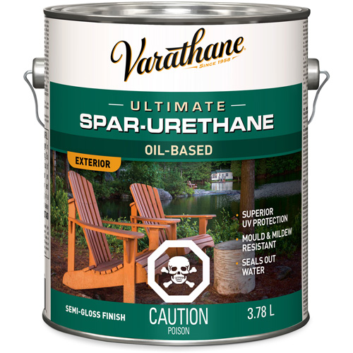 Varathane&reg; Diamond Outdoor Wood Finish, 3.78 L, Clear, Semi-Gloss MAS Chibougamau