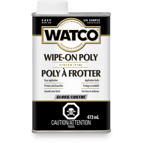 Watco&reg; Wipe-on Poly Stain, 473 ml, Clear, Gloss MAS Chibougamau
