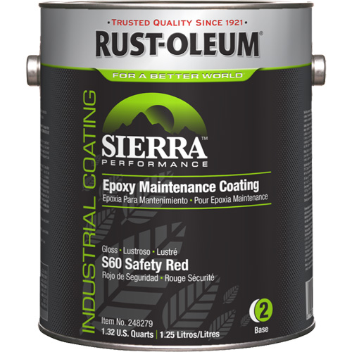 Sierra Performance S60 Maintenance Coating Base Component, 1 gal., Water-Based, Gloss, Red MAS Chibougamau