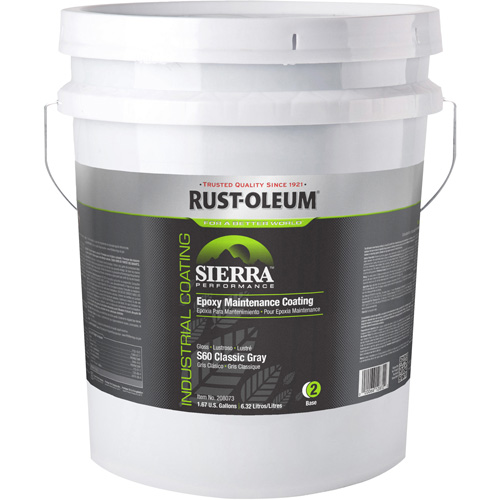 Sierra Performance S40 Floor Coating Base Component, 5 gal., Water-Based, High-Gloss, Grey MAS Chibougamau
