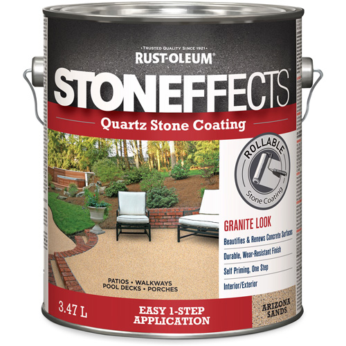 Rev&ecirc;tement &agrave; base de pierre de quartz Stoneffects, 3,78 L, &agrave; l'eau, Textur&eacute;, Beige MAS Chibougamau