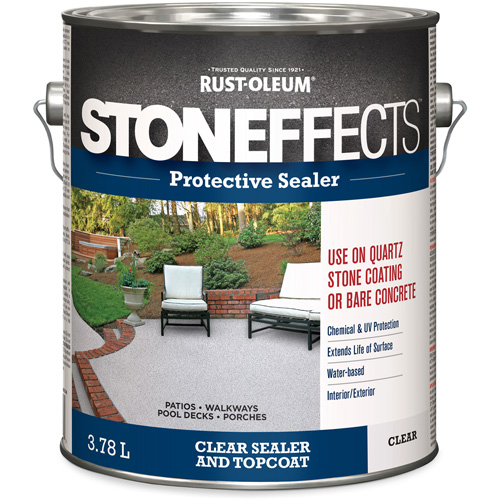 Produit d'&eacute;tanch&eacute;ifi&eacute; protecteur pour b&eacute;ton Stoneffects, 3,78 L, &agrave; l'eau, Transparent, Transparent MAS Chibougamau